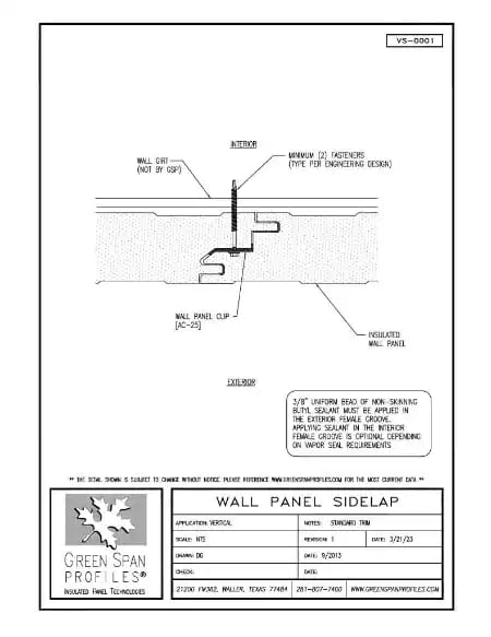 Green Span Profiles thumbnail of Details Drawing for Sidelap
