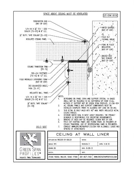 Green Span Profiles thumbnail of Details Drawing for Ceiling to Partition
