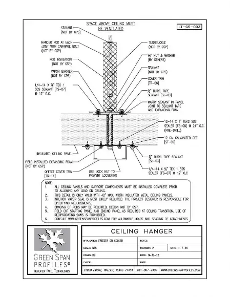 Green Span Profiles thumbnail of Details Drawing for Cold-formed Cee Support