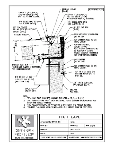 Green Span Profiles thumbnail of Details Drawing for High Eave