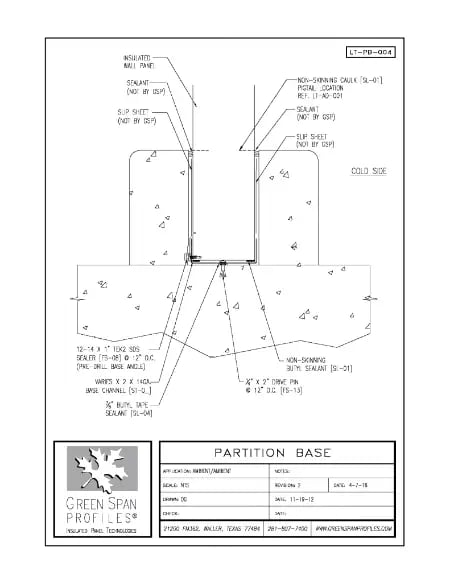 Green Span Profiles thumbnail of Details Drawing for Base 3 Cooler/Cooler
