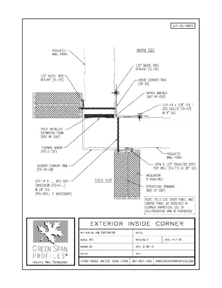 Green Span Profiles thumbnail of Details Drawing for Inside Corner