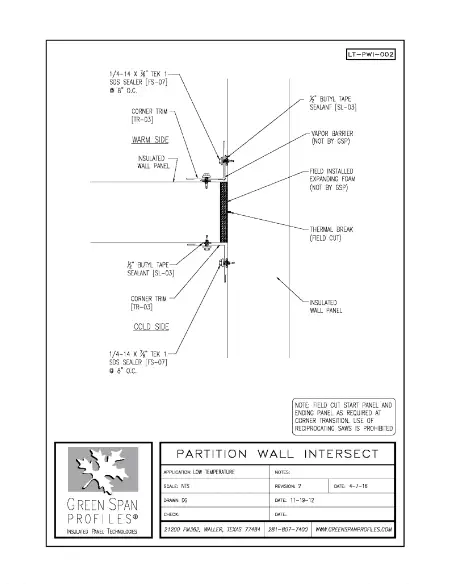 Green Span Profiles thumbnail of Details Drawing for Wall to Wall 1