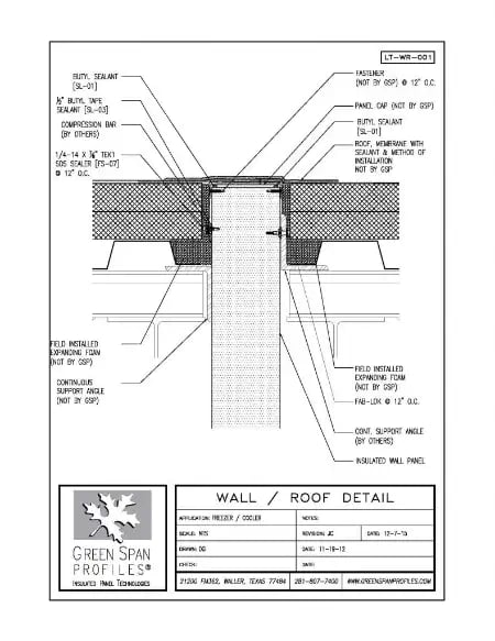 Green Span Profiles thumbnail of Details Drawing for Wall to Roof 1