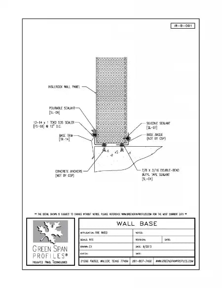 Green Span Profiles thumbnail of Details Drawing for Base