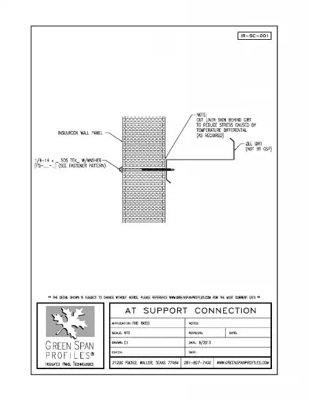 Green Span Profiles thumbnail of Details Drawing for Connection
