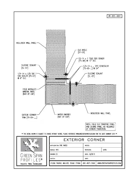 Green Span Profiles thumbnail of Details Drawing for Corner