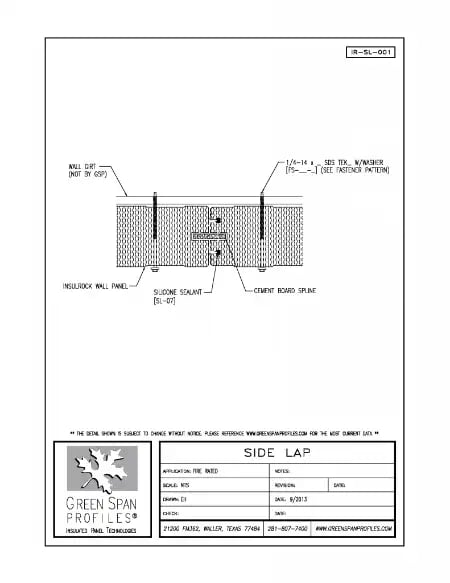 Green Span Profiles thumbnail of Details Drawing for Side-Lap
