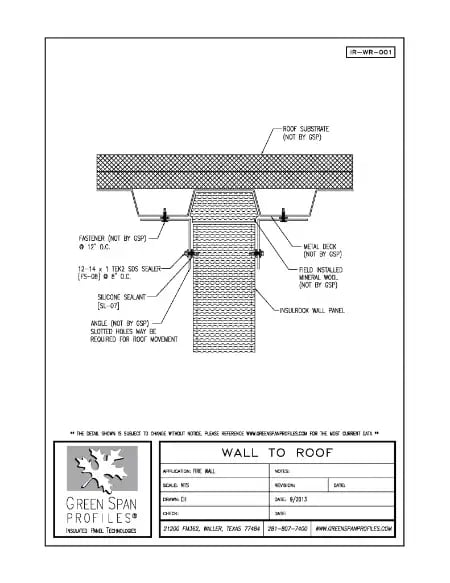 Green Span Profiles thumbnail of Details Drawing for Wall to Roof
