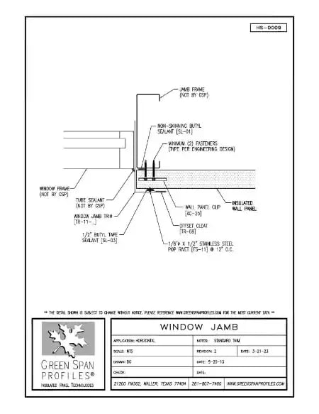Green Span Profiles thumbnail of Details Drawing for Window Jamb