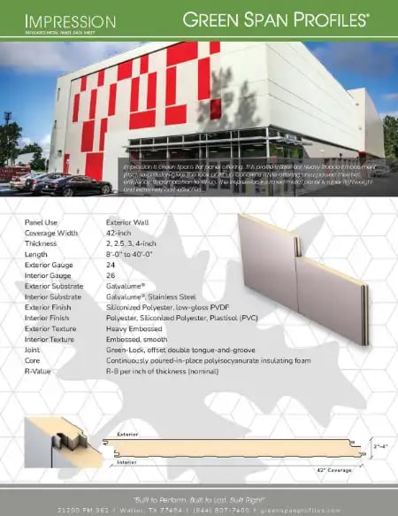 Green Span Profiles Impression Data Sheet