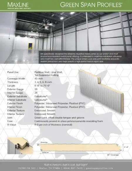 Green Span Profiles MaxLine Data Sheet