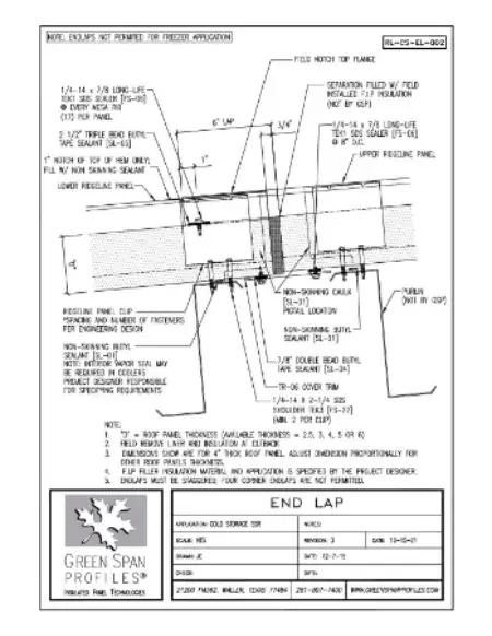 Green Span Profiles thumbnail of Details Drawing for Endlap 2