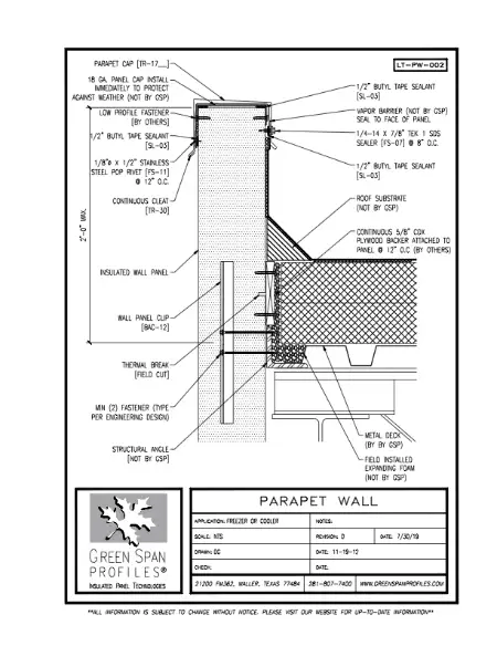 Green Span Profiles thumbnail of Details Drawing for Parapet 2