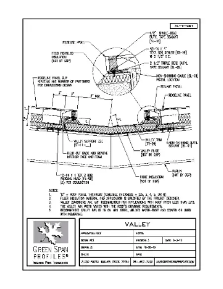 Green Span Profiles thumbnail of Details Drawing for Valley